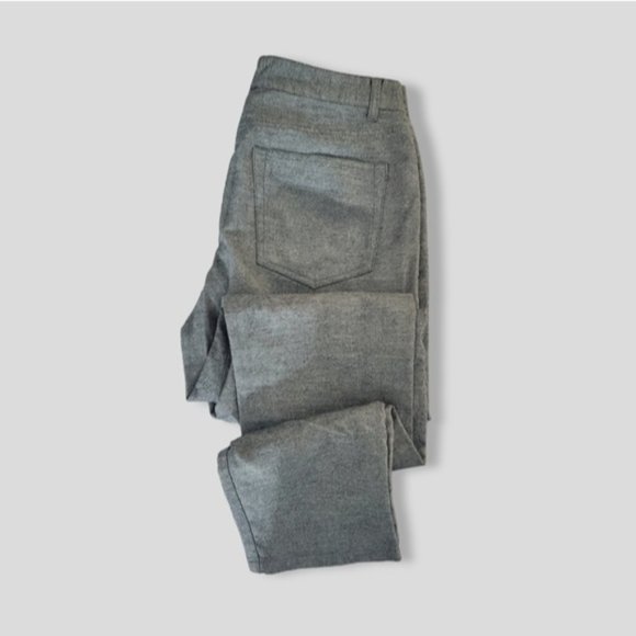 Mens Heather Grey Cotton Trouser Dress Pants- Size 30 Waist - Picture 2 of 8